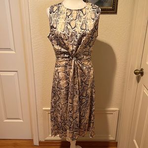 Aqua Snakeskin Print Dress Size L